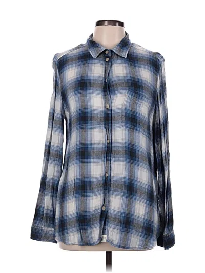 Pre-owned American Eagle Outfitters Long Sleeve Button Down Shirt In Blue