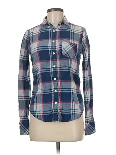 Pre-owned American Eagle Outfitters Long Sleeve Button Down Shirt In Blue