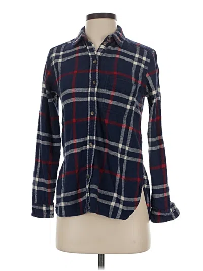 Pre-owned American Eagle Outfitters Long Sleeve Button Down Shirt In Blue