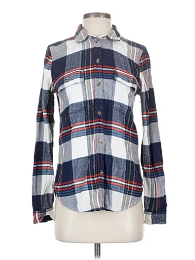 Pre-owned American Eagle Outfitters Long Sleeve Button Down Shirt In Blue