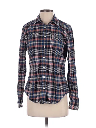 Pre-owned American Eagle Outfitters Long Sleeve Button Down Shirt In Blue