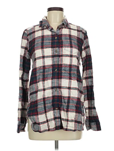 Pre-owned American Eagle Outfitters Long Sleeve Button Down Shirt In Blue