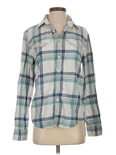 Pre-owned American Eagle Outfitters Long Sleeve Button Down Shirt In Blue