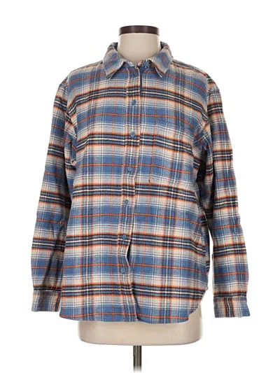 Pre-owned American Eagle Outfitters Long Sleeve Button Down Shirt In Blue