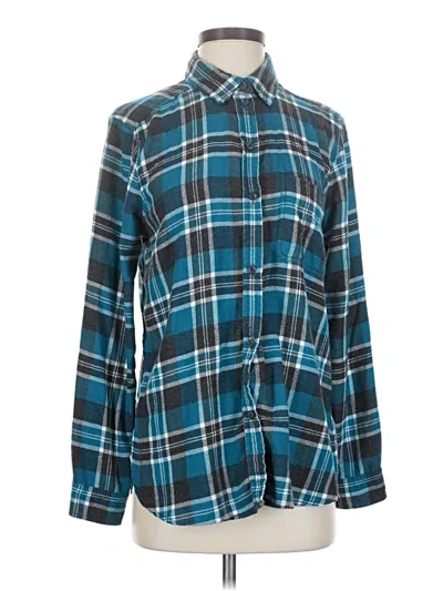 Pre-owned American Eagle Outfitters Long Sleeve Button Down Shirt In Blue