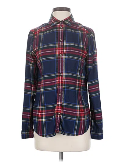 Pre-owned American Eagle Outfitters Long Sleeve Button Down Shirt In Blue