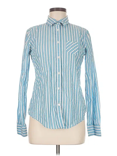 Pre-owned American Eagle Outfitters Long Sleeve Button Down Shirt In Blue
