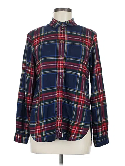 Pre-owned American Eagle Outfitters Long Sleeve Button Down Shirt In Blue