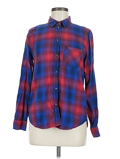 Pre-owned American Eagle Outfitters Long Sleeve Button Down Shirt In Blue