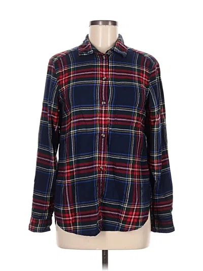 Pre-owned American Eagle Outfitters Long Sleeve Button Down Shirt In Blue