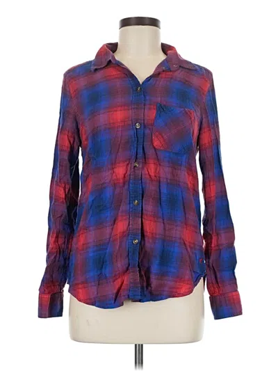 Pre-owned American Eagle Outfitters Long Sleeve Button Down Shirt In Blue