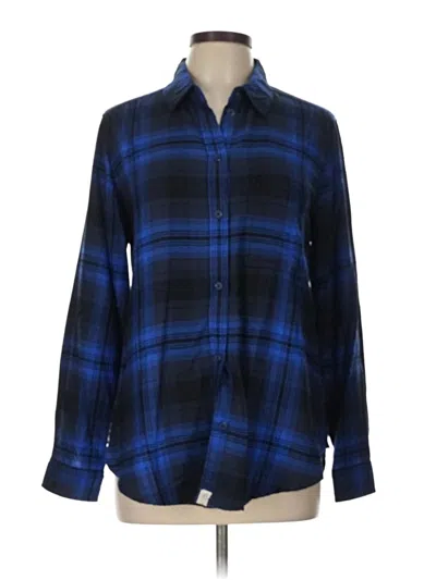 Pre-owned American Eagle Outfitters Long Sleeve Button Down Shirt In Blue