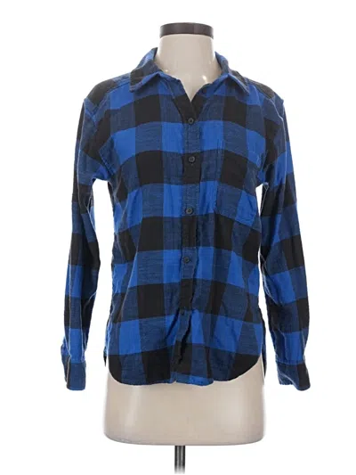 Pre-owned American Eagle Outfitters Long Sleeve Button Down Shirt In Blue