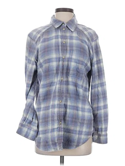 Pre-owned American Eagle Outfitters Long Sleeve Button Down Shirt In Blue