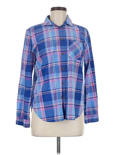 Pre-owned American Eagle Outfitters Long Sleeve Button Down Shirt In Blue