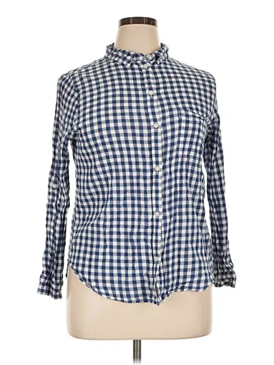 Pre-owned American Eagle Outfitters Long Sleeve Button Down Shirt In Blue