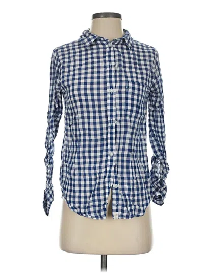 Pre-owned American Eagle Outfitters Long Sleeve Button Down Shirt In Blue