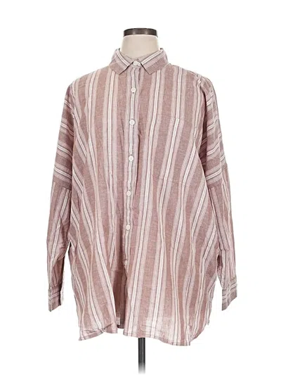 Pre-owned American Eagle Outfitters Long Sleeve Button Down Shirt In Brown