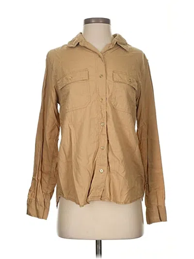 Pre-owned American Eagle Outfitters Long Sleeve Button Down Shirt In Brown