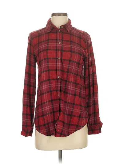 Pre-owned American Eagle Outfitters Long Sleeve Button Down Shirt In Burgundy