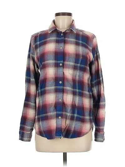 Pre-owned American Eagle Outfitters Long Sleeve Button Down Shirt In Burgundy