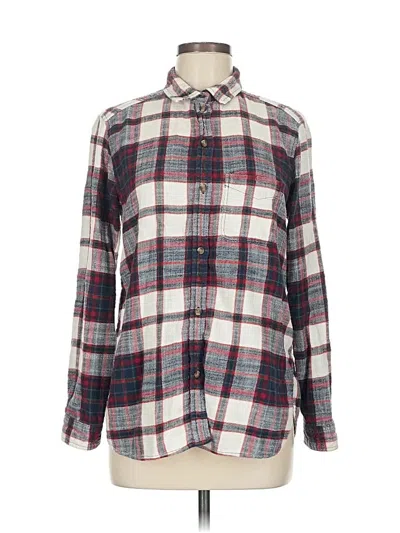 Pre-owned American Eagle Outfitters Long Sleeve Button Down Shirt In Burgundy