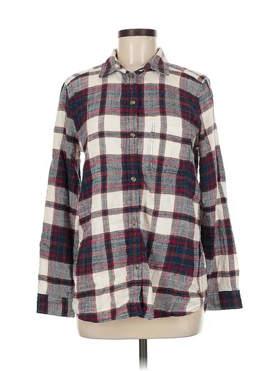 Pre-owned American Eagle Outfitters Long Sleeve Button Down Shirt In Burgundy