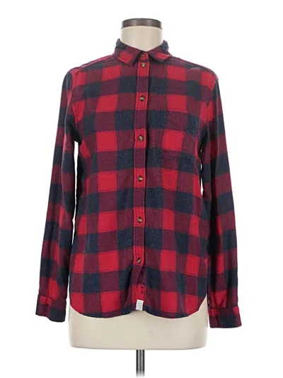 Pre-owned American Eagle Outfitters Long Sleeve Button Down Shirt In Burgundy