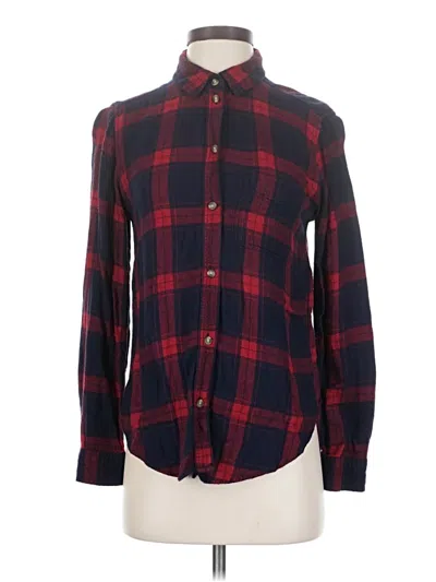 Pre-owned American Eagle Outfitters Long Sleeve Button Down Shirt In Burgundy