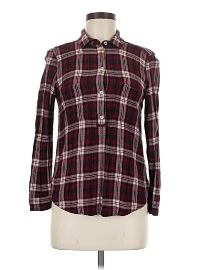 Pre-owned American Eagle Outfitters Long Sleeve Button Down Shirt In Burgundy