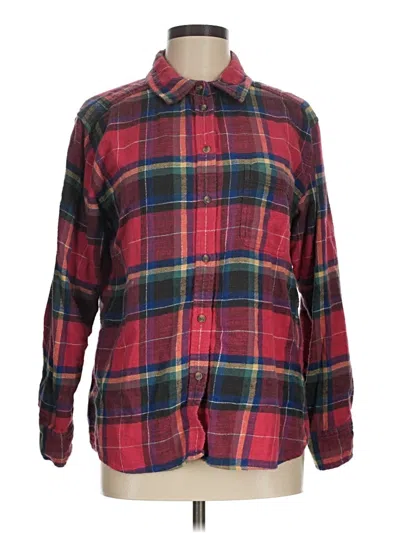 Pre-owned American Eagle Outfitters Long Sleeve Button Down Shirt In Burgundy