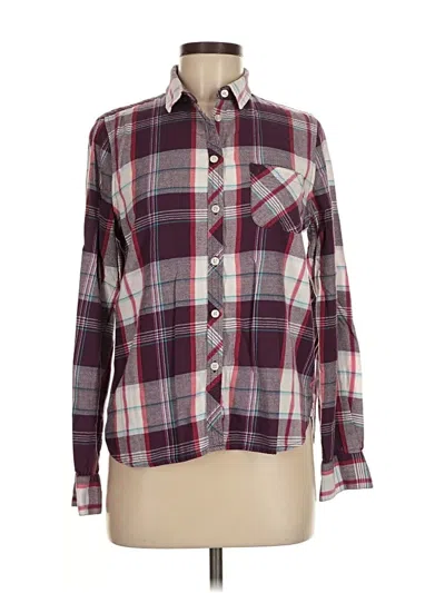 Pre-owned American Eagle Outfitters Long Sleeve Button Down Shirt In Burgundy