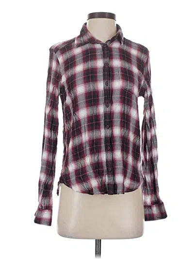 Pre-owned American Eagle Outfitters Long Sleeve Button Down Shirt In Burgundy