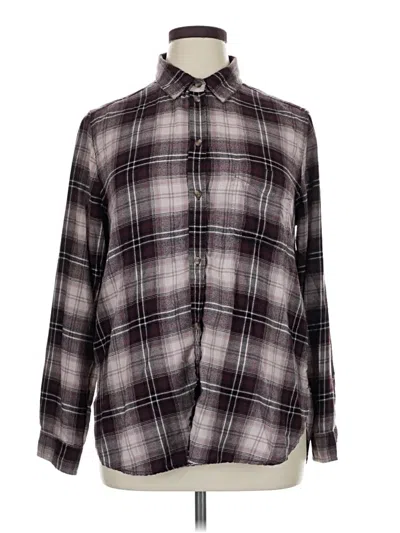 Pre-owned American Eagle Outfitters Long Sleeve Button Down Shirt In Burgundy