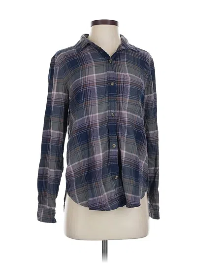 Pre-owned American Eagle Outfitters Long Sleeve Button Down Shirt In Gray