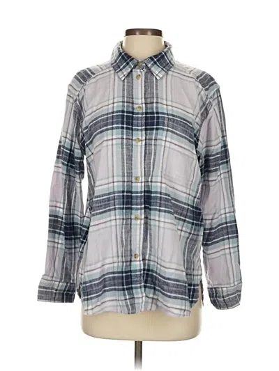 Pre-owned American Eagle Outfitters Long Sleeve Button Down Shirt In Gray