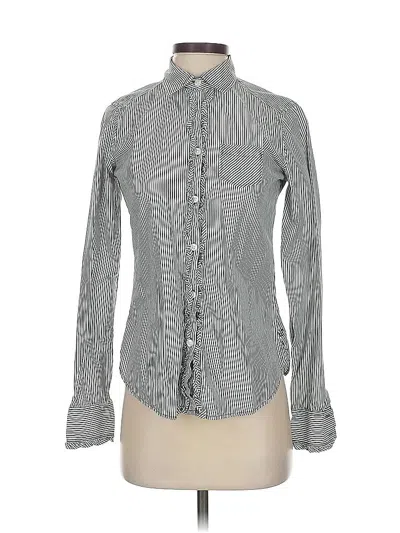 Pre-owned American Eagle Outfitters Long Sleeve Button Down Shirt In Gray