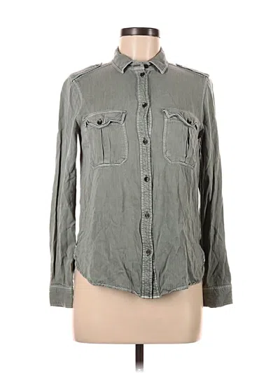 Pre-owned American Eagle Outfitters Long Sleeve Button Down Shirt In Gray