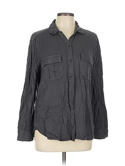 Pre-owned American Eagle Outfitters Long Sleeve Button Down Shirt In Gray