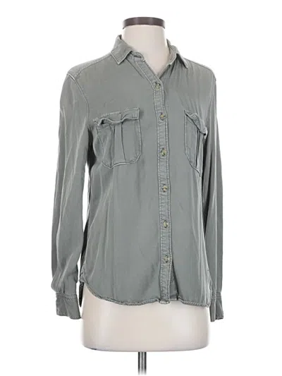 Pre-owned American Eagle Outfitters Long Sleeve Button Down Shirt In Gray