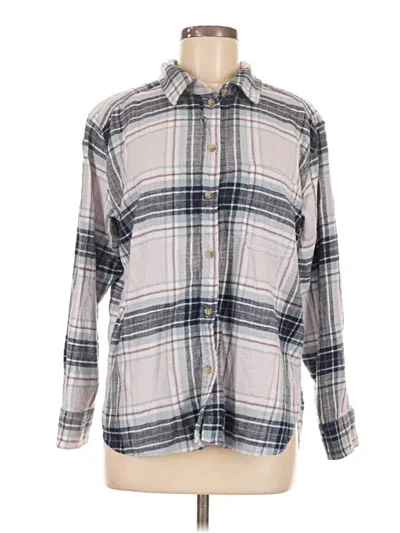 Pre-owned American Eagle Outfitters Long Sleeve Button Down Shirt In Gray