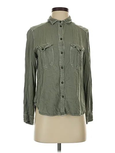 Pre-owned American Eagle Outfitters Long Sleeve Button Down Shirt In Gray