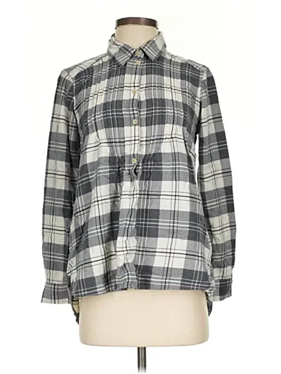 Pre-owned American Eagle Outfitters Long Sleeve Button Down Shirt In Gray