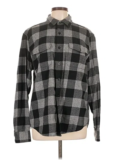 Pre-owned American Eagle Outfitters Long Sleeve Button Down Shirt In Gray