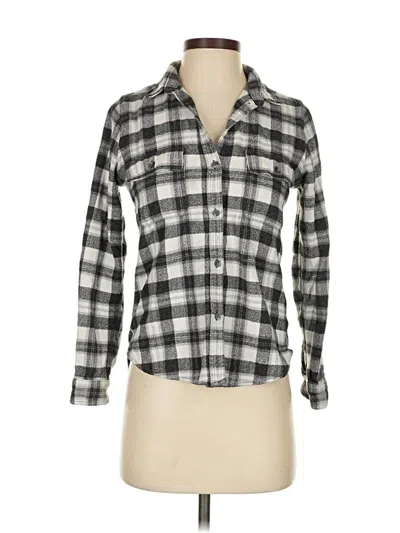 Pre-owned American Eagle Outfitters Long Sleeve Button Down Shirt In Gray