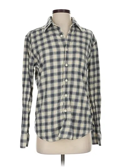 Pre-owned American Eagle Outfitters Long Sleeve Button Down Shirt In Gray