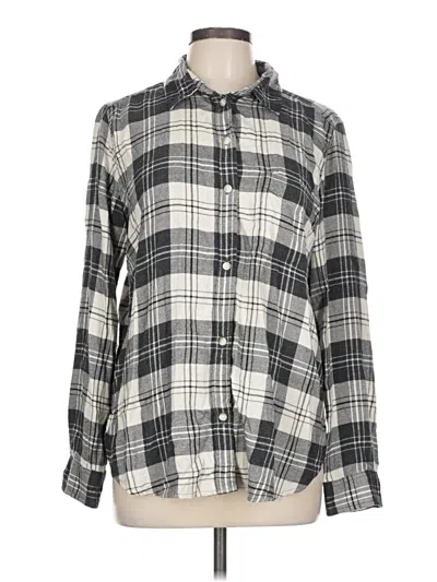 Pre-owned American Eagle Outfitters Long Sleeve Button Down Shirt In Gray
