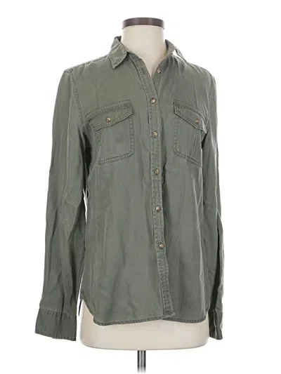 Pre-owned American Eagle Outfitters Long Sleeve Button Down Shirt In Gray