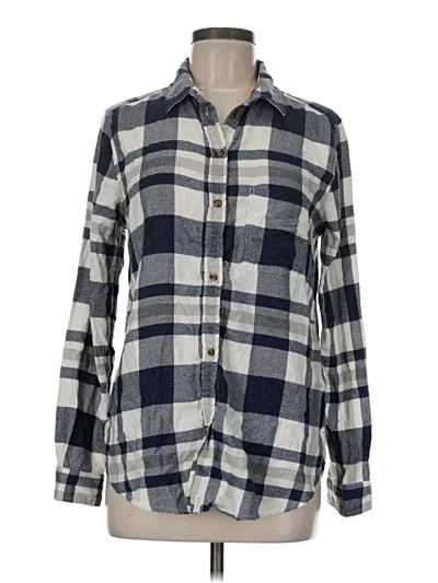 Pre-owned American Eagle Outfitters Long Sleeve Button Down Shirt In Gray
