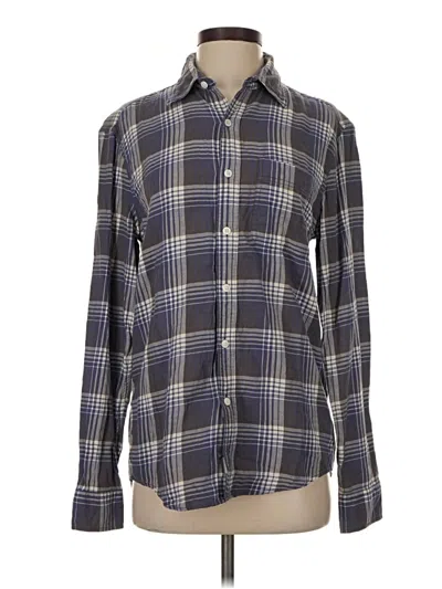 Pre-owned American Eagle Outfitters Long Sleeve Button Down Shirt In Gray